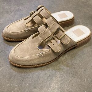 Dolce Vita Haydee Double Buckle Mary Jane Mule Tan Suede Size 8.5